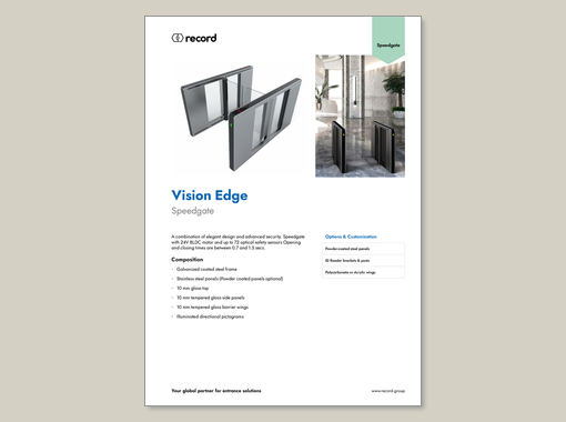 record Vision Edge data sheet 