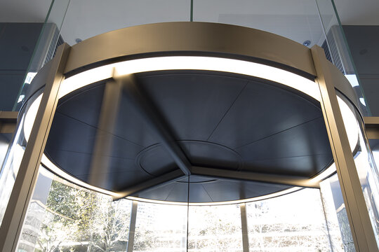 Revolving Doors with Custom Lighting Features